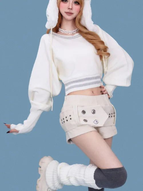 KUO（クーオ）の「balloon warmer crop knit (2color)（Tops）」