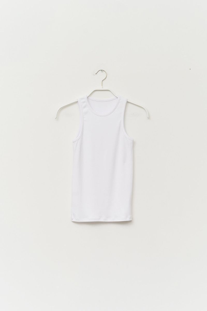 (W) Bean Ribbed Sleeveless