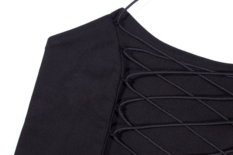 LACE-UP CORSET TOP_Black