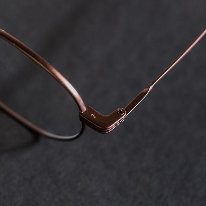 Knouun Round titanium glasses CODE. 101. A PinkBrown