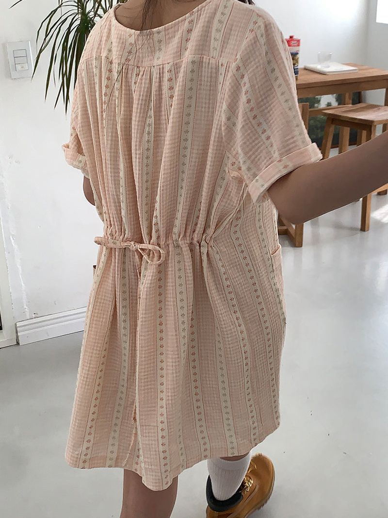 SOFT FLOWER BUTTON DRESS (2C)