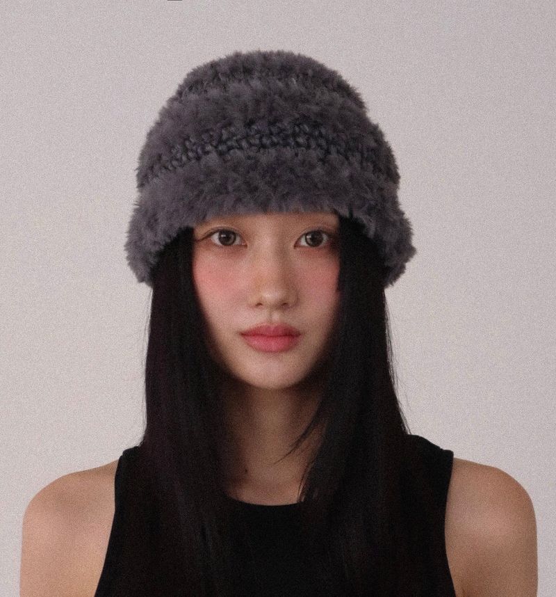 mondaywool（マンデーウール）の「ミックスファーハット (グレー)（帽子）」