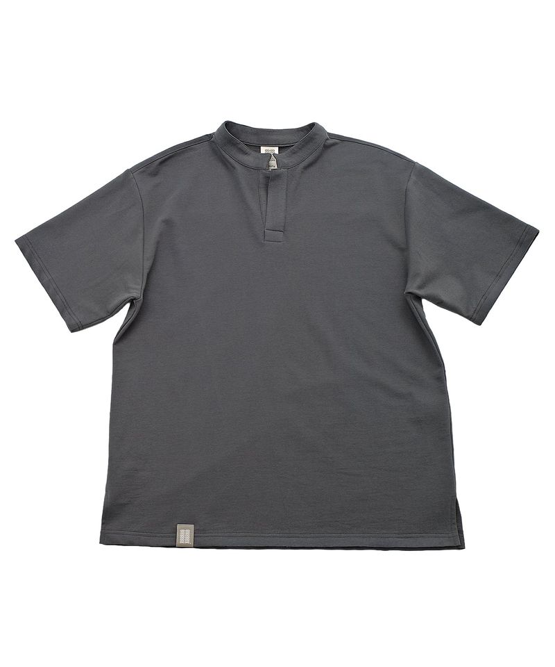 A NOTHING（アナッシング）の「S-Cオープンヘンリーネック 1/2 TEE (Charcoal)（トップス）」
