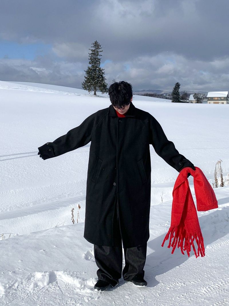 [130cm] Biei wool mac long coat 