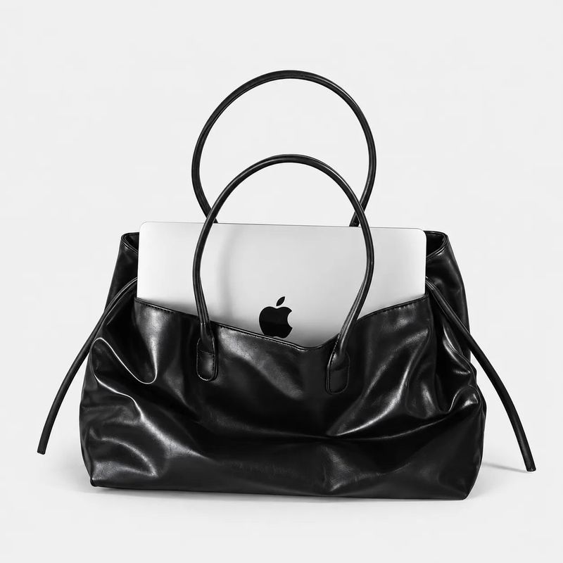 La mode MAQI（ラ モード マキ）の「クラシックマルチポケットラージオフィストートショルダーバッグ（バッグ）」