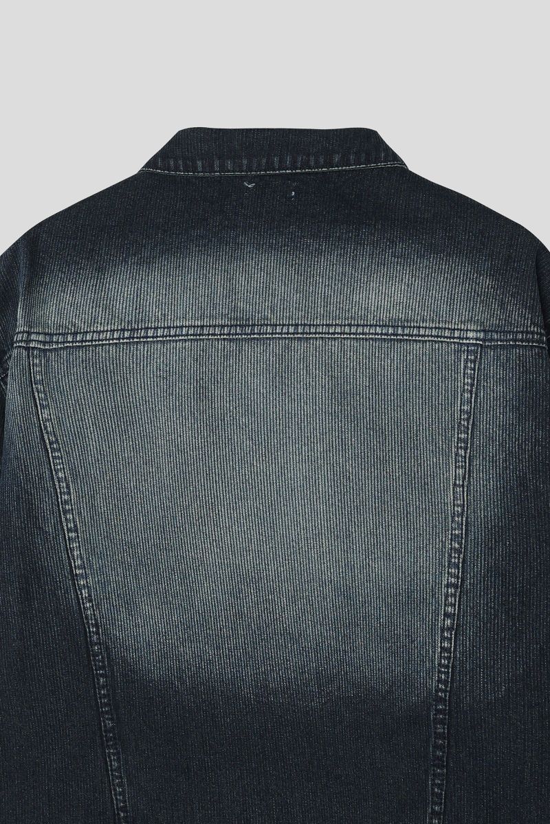 Melton Striped Denim Jacket