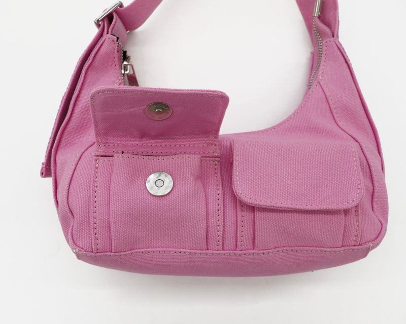Bruce two-pocket cotton mini tote shoulder bag