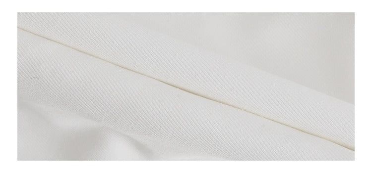 White V-neck Frill Style Long-Sleeved Shirt