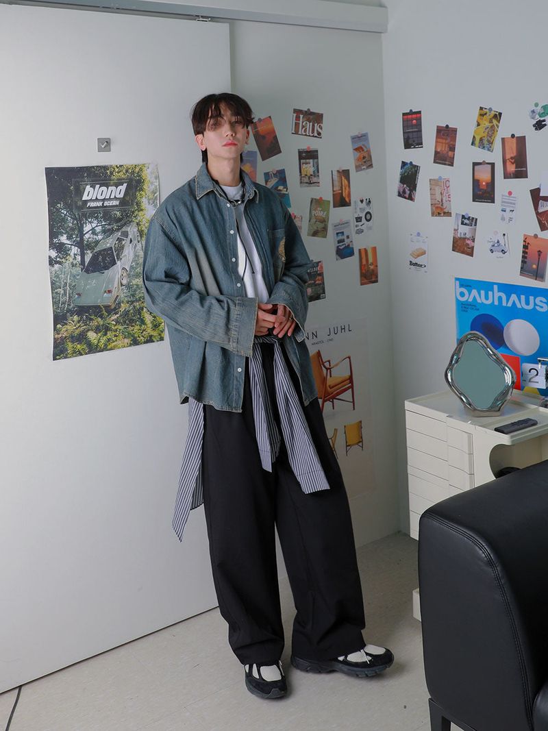 3 TAP Shirt Layered Slacks (2color)