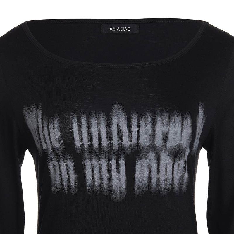 Airy Long Sleeve Tee – Dark Whisper [BLACK]