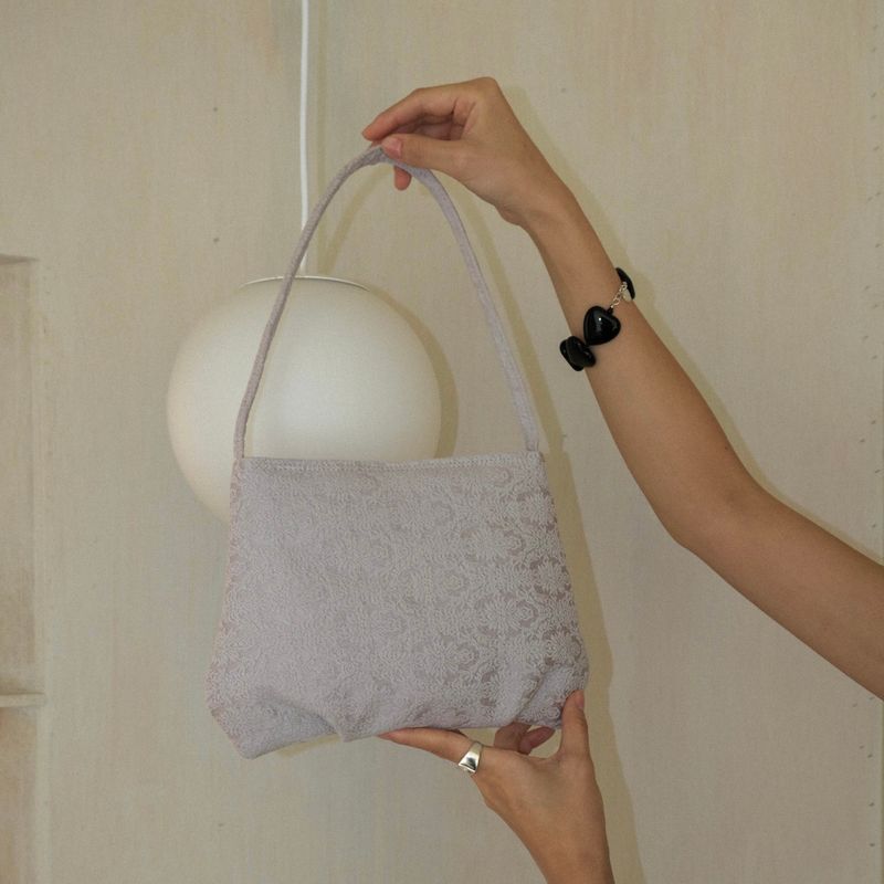 Piana jacquard bag _ silver