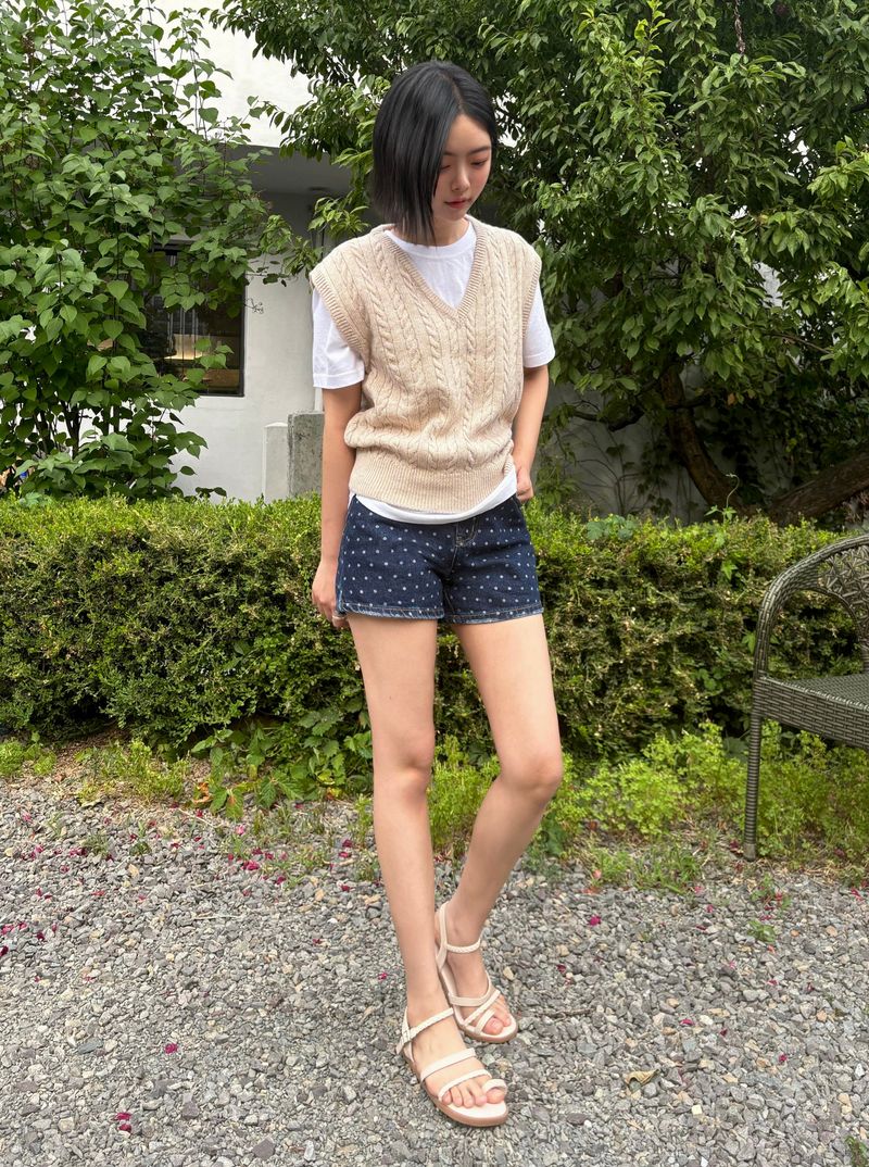 DARK BLUE DOT DENIM PANTS code 21100