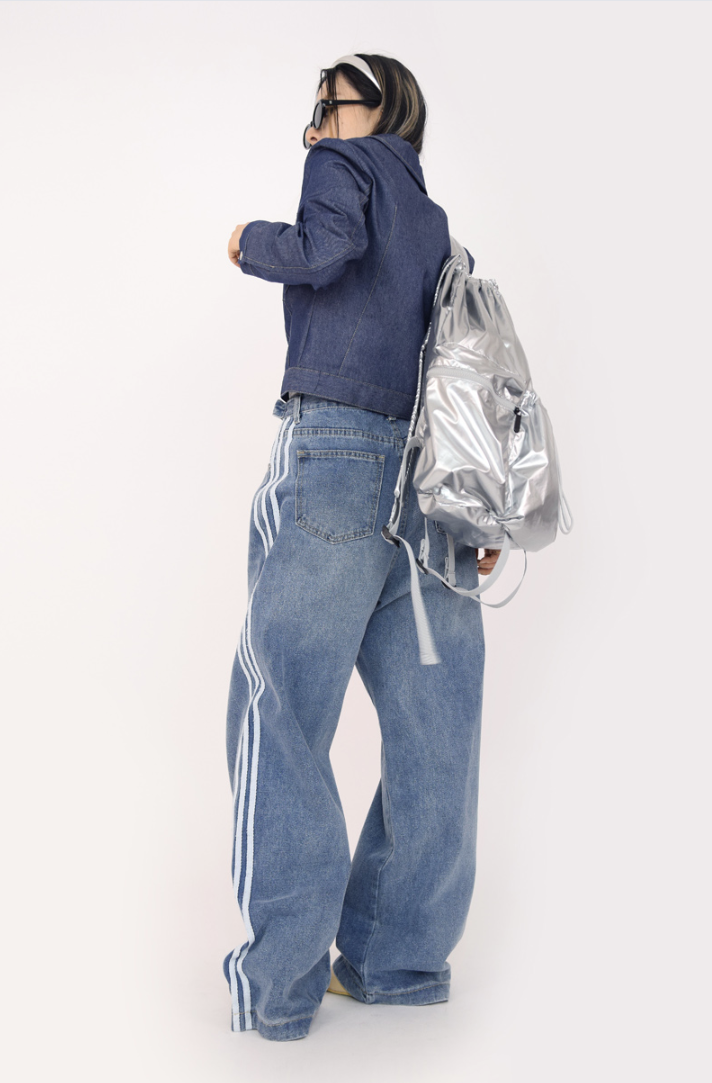 street track denim pants