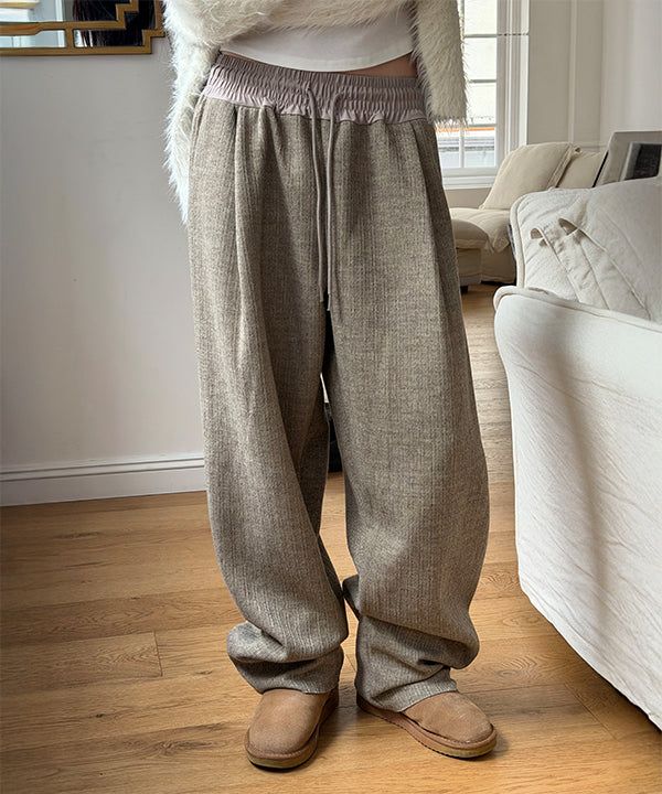 [Unisex] Viscos knit banding pants(3color)