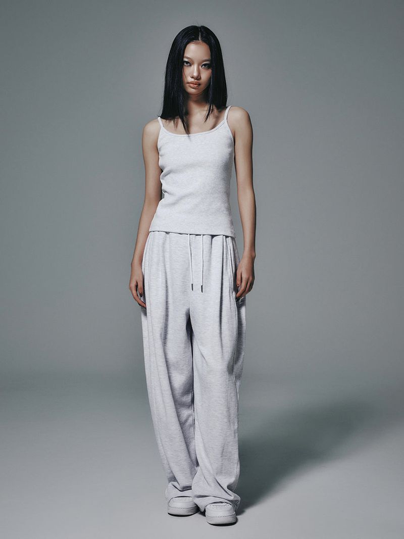 MOON SLEEVELESS HEATHER GREY
