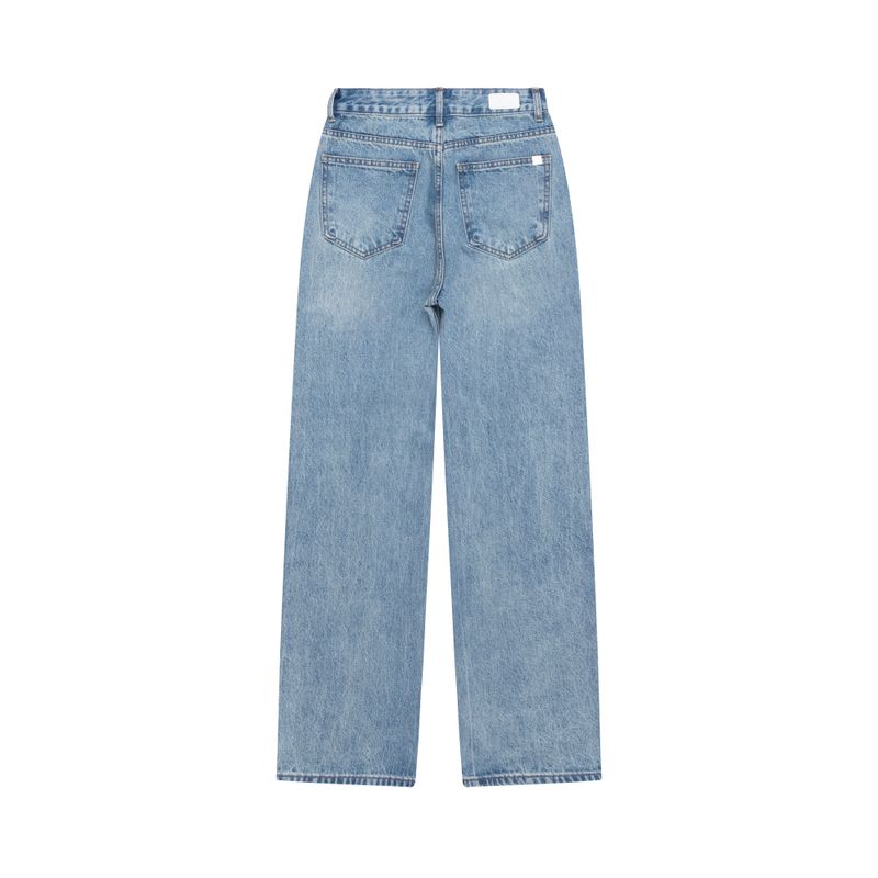 FLOWER EMBROIDERED LIGHT BLUE DENIM PANTS code 18103