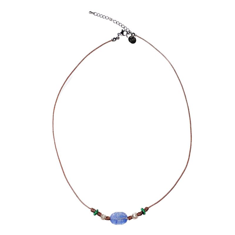 RUNDS(ランド)の「brown gemstone necklace (Accessories)」