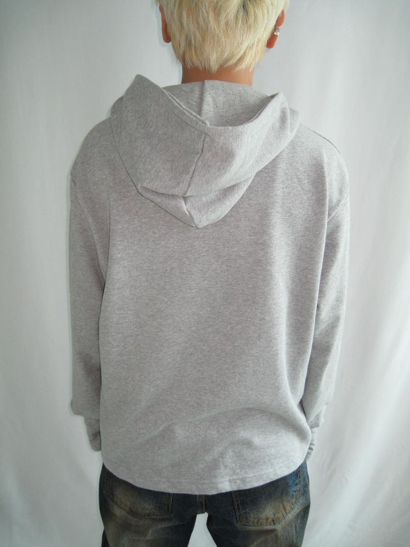 Hand Warmer Henley Neck Hoodie (4c)