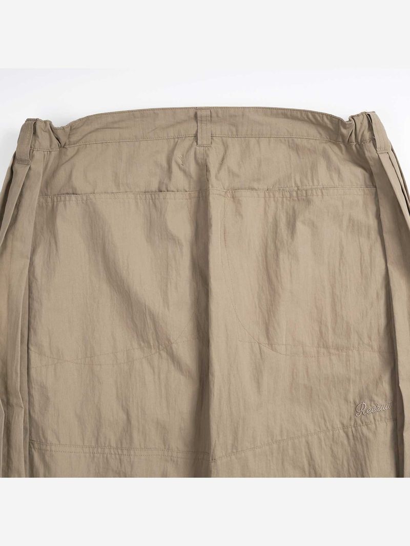  AUTHENTIC NYLON PINTUCK STRAIGHT PANTS (BEIGE)