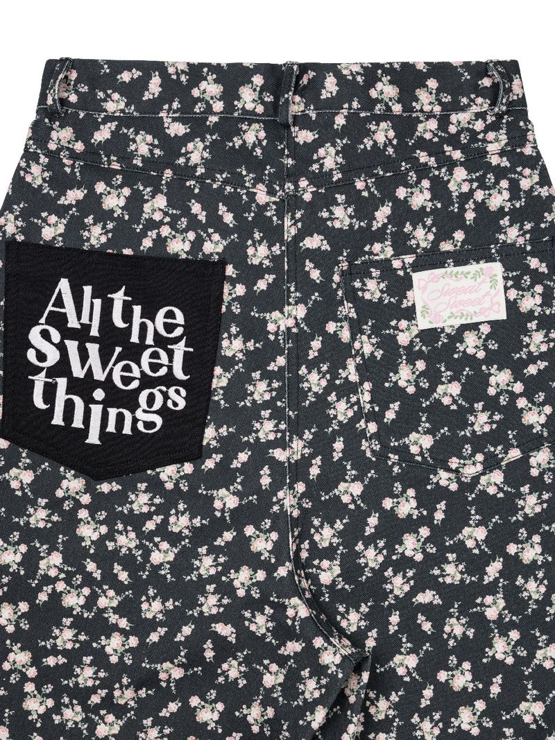 Sweet Flower Pants_black
