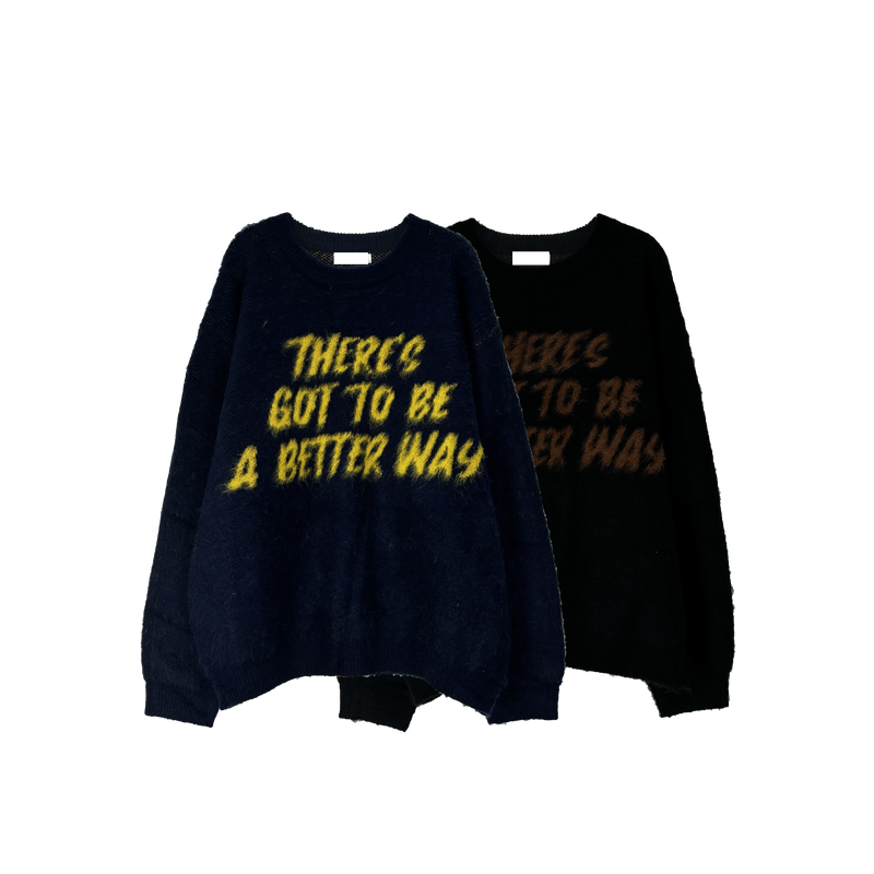 lettering brush knit