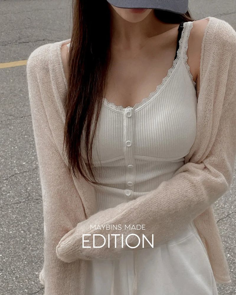 MAYBINS（メイビンス）の「MADE. Rere V-neck wool knit cardigan（Tops）」
