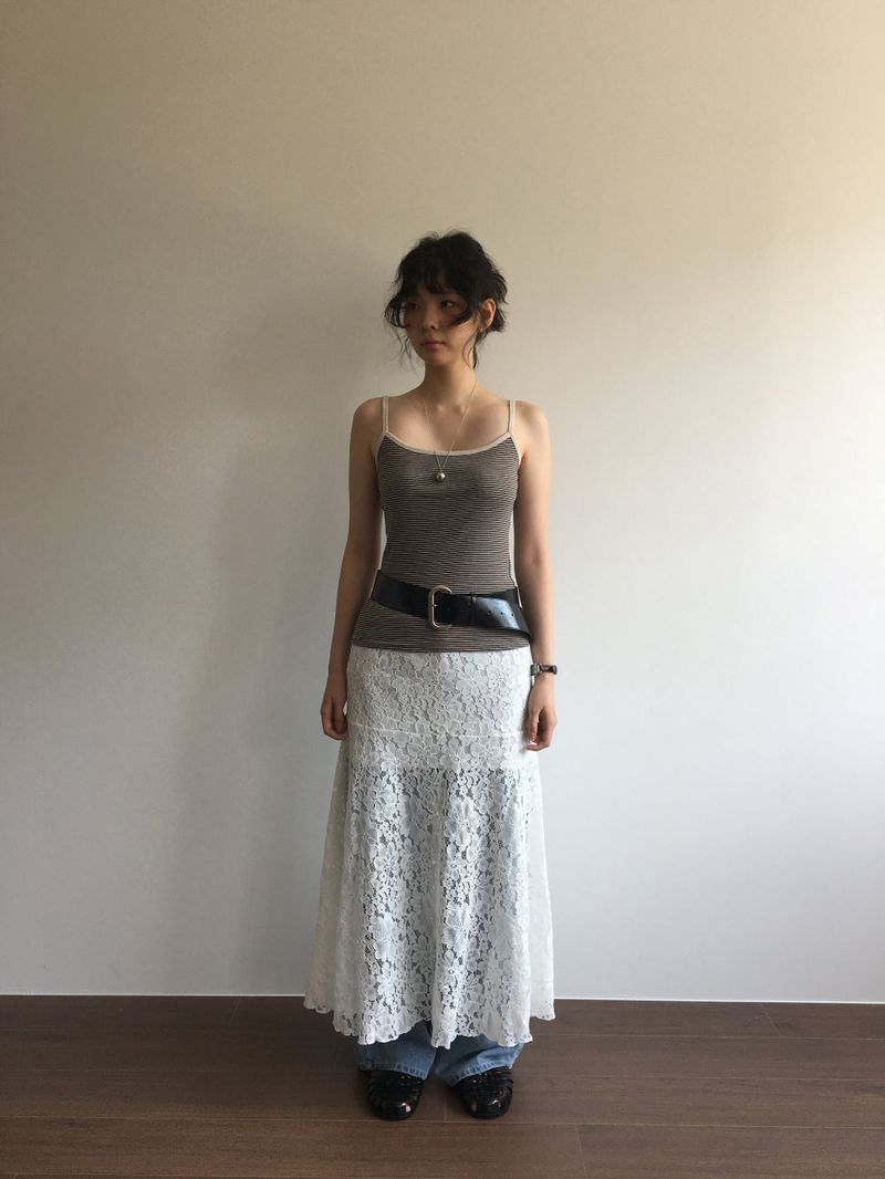 Wide oval buckle belt(2color)