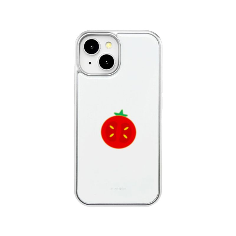 amazing day（アメージング デイ）の「[made] ハーフチェリートマト  (silver epoxy bumper case)（スマホグッズ/小物）」