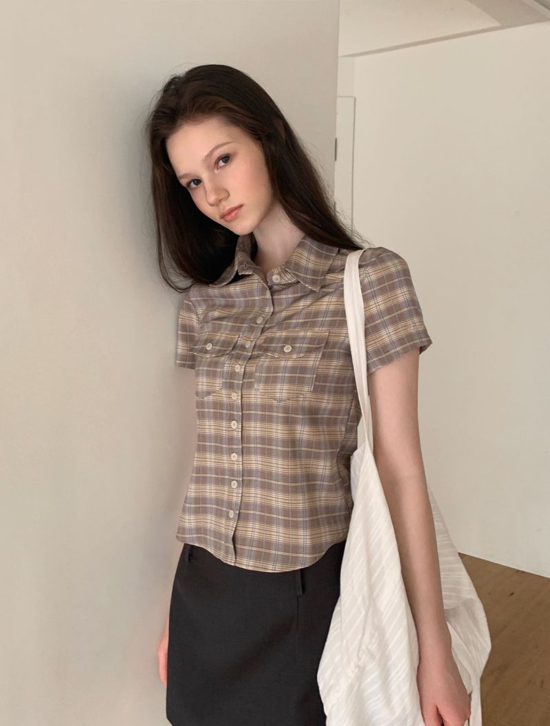 [ORIGINAL] Abel Pocket Short Sleeve Check Shirt