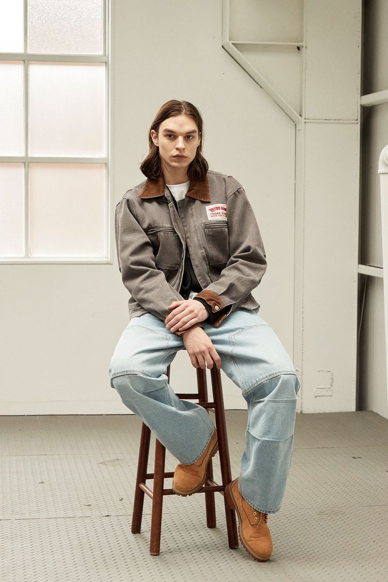 Short Carpenter Pintuck Denim