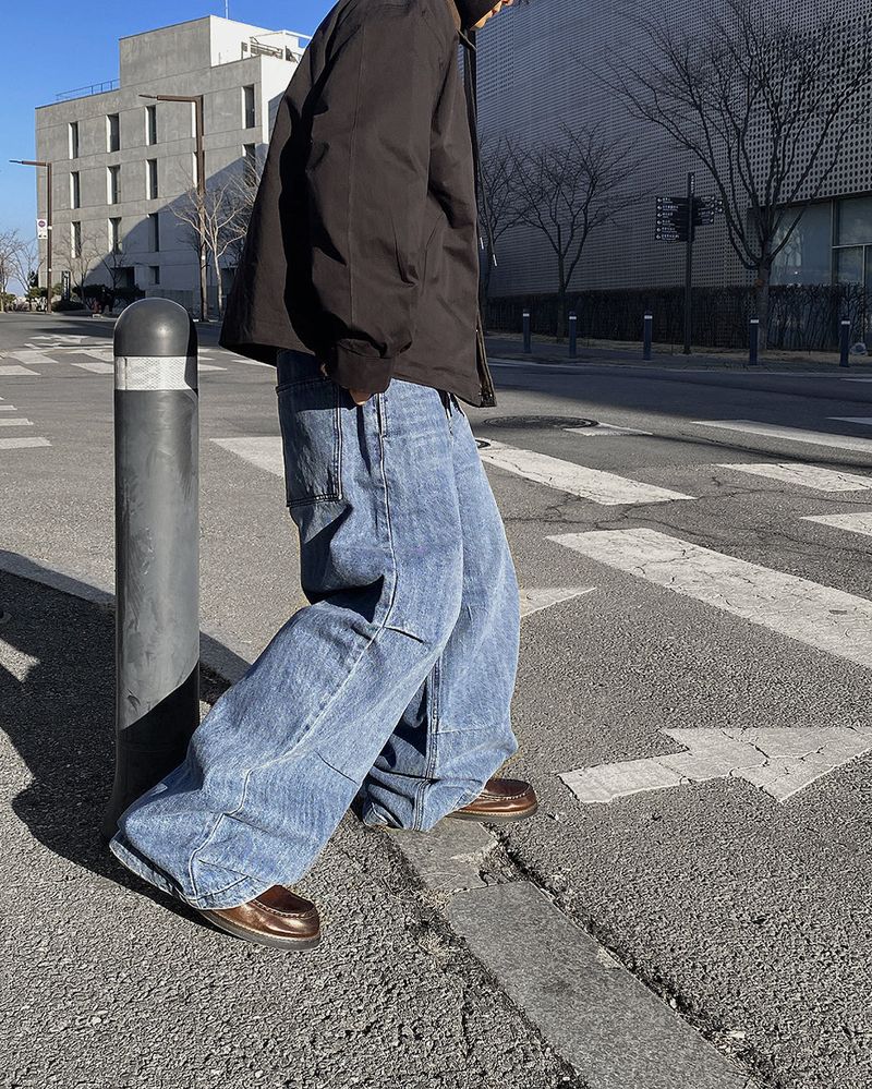 HOLY IN CODE（ホーリーインコード）の「No.1100 slap back snap wide denim PT（Pants）」