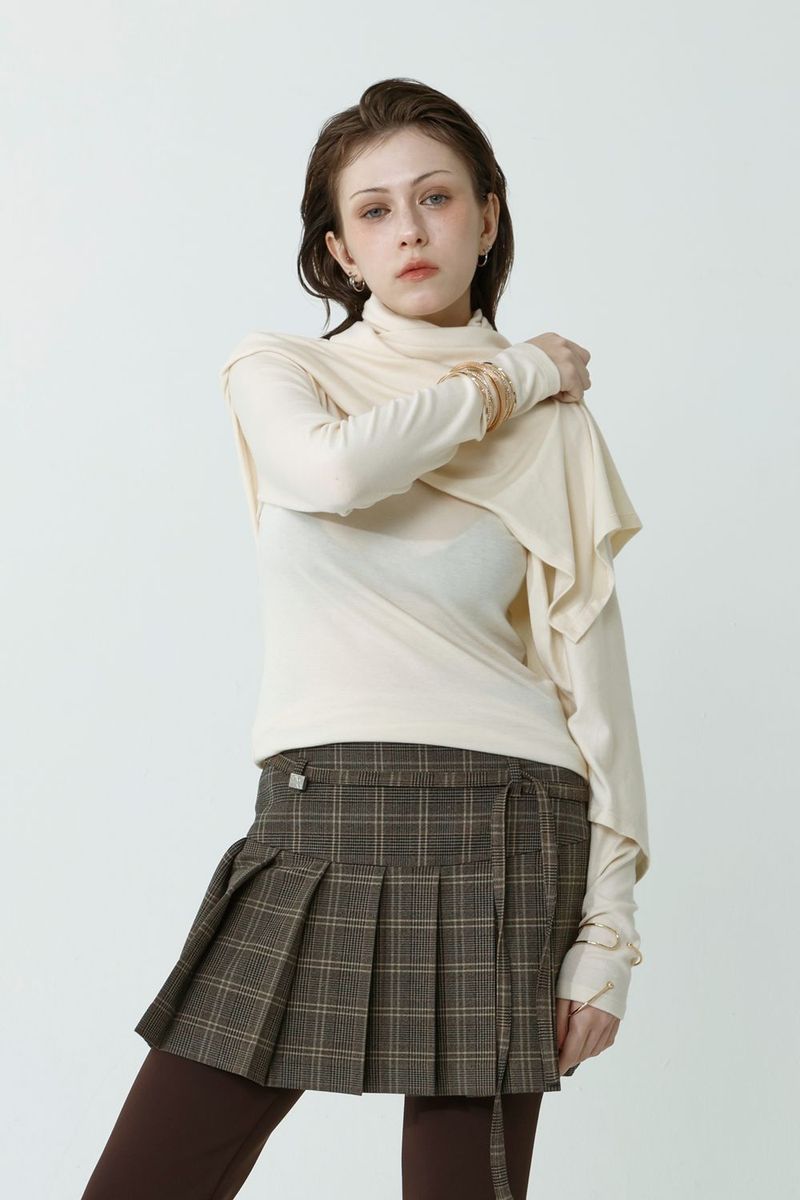 CAPE T-SHIRT COMBI SETUP_IVORY