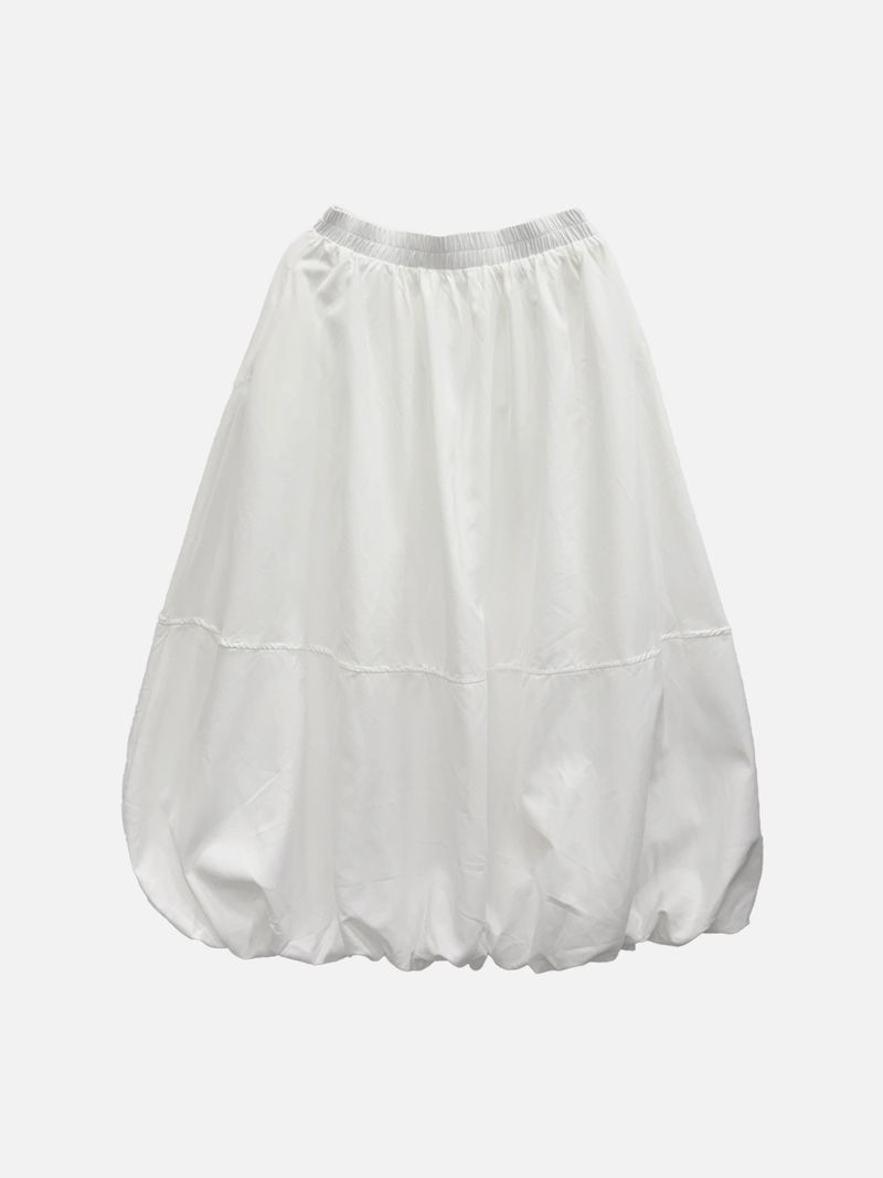 Polar Cream Suede Balloon Skirt (4c)