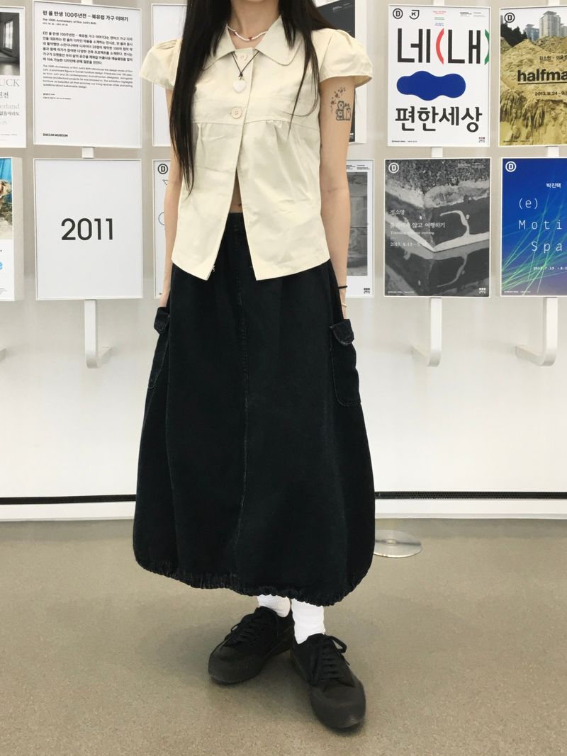 Eddie Collar Short Sleeve Blouse (2c)