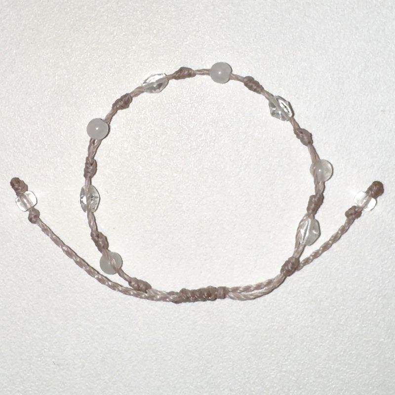 white lotus knot bracelet