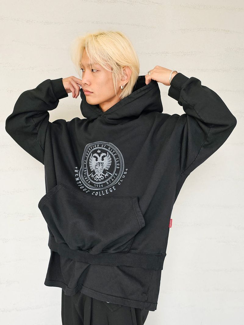 VENTIQUE（ベンティーク）の「VENTIQUE Pigment Izzy Eagle hoodie 2colors（Tops）」