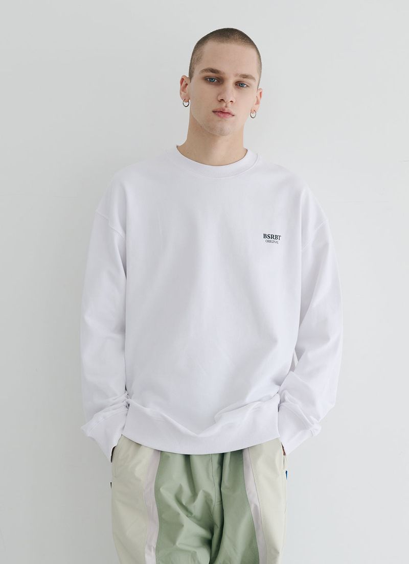 BSR2223FWPO073 MULTI LOGO CREWNECK WHITE
