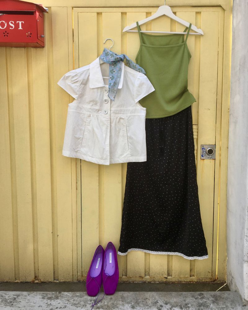 Poetry Dot Long Skirt (2color)