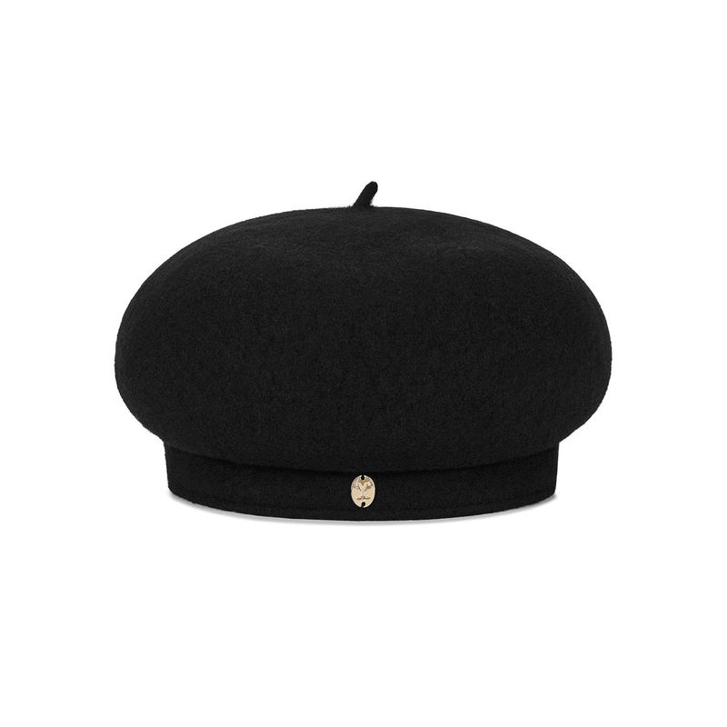 VA Oval-Metal Wool Beret  / Black