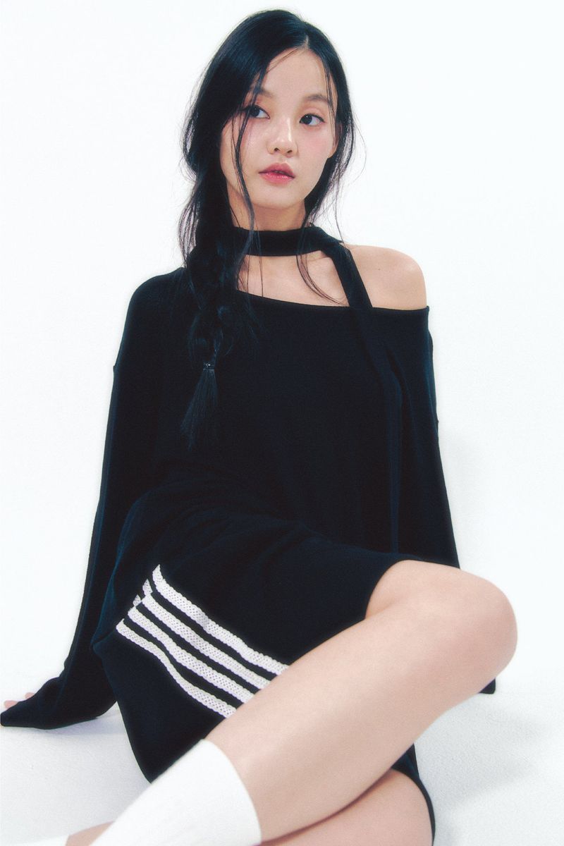 MOILLY(モイリー)の「Knit Tie Long Sleeve Set Black(Tops)」
