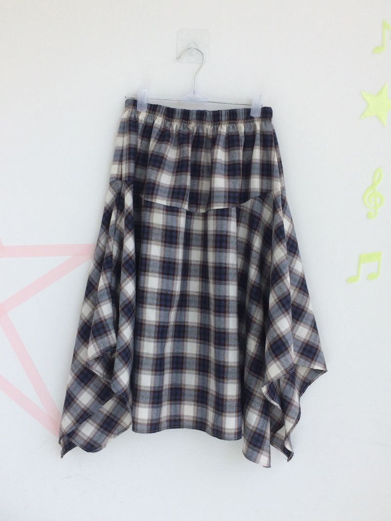 flared checkered skirt