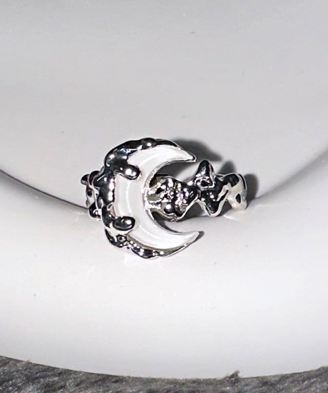 White Moon Ring