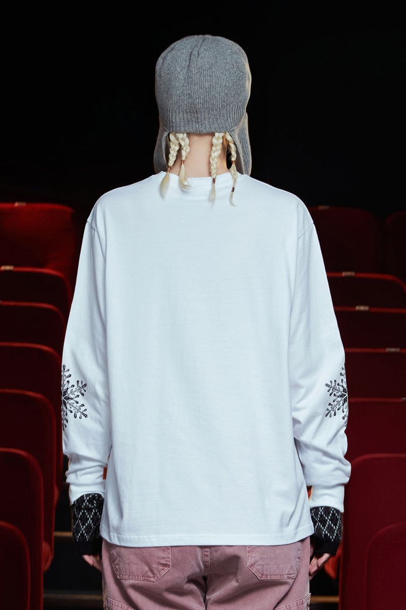 SNOW LOGO LSV T SHIRT / WHITE