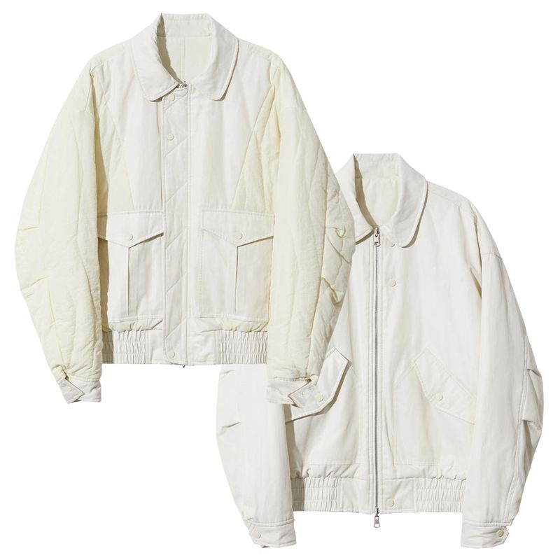 REVERSIBLE CWU-45P FLIGHT BOMBER JACKET CREAM
