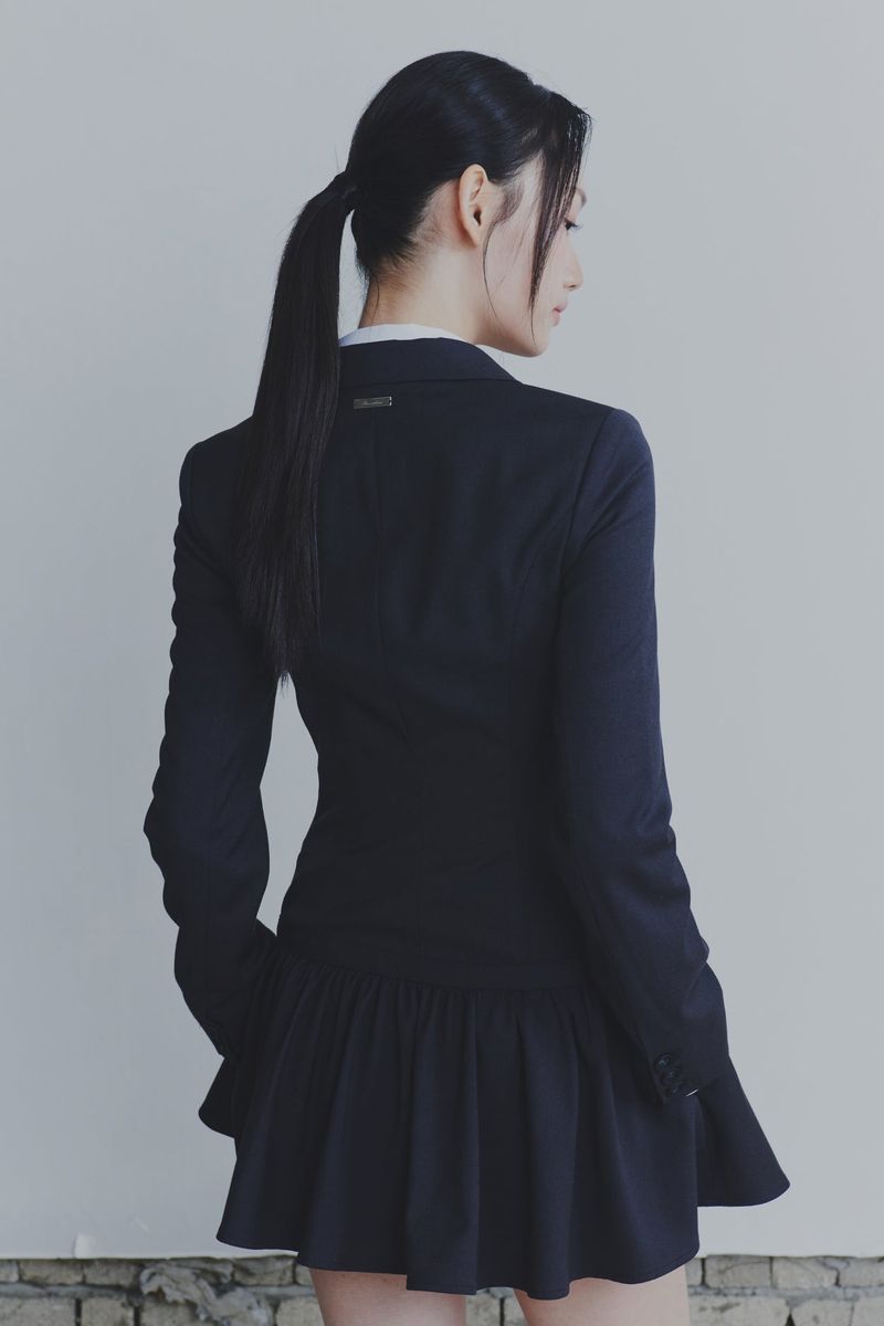 LIORA JACKET DRESS charcoal
