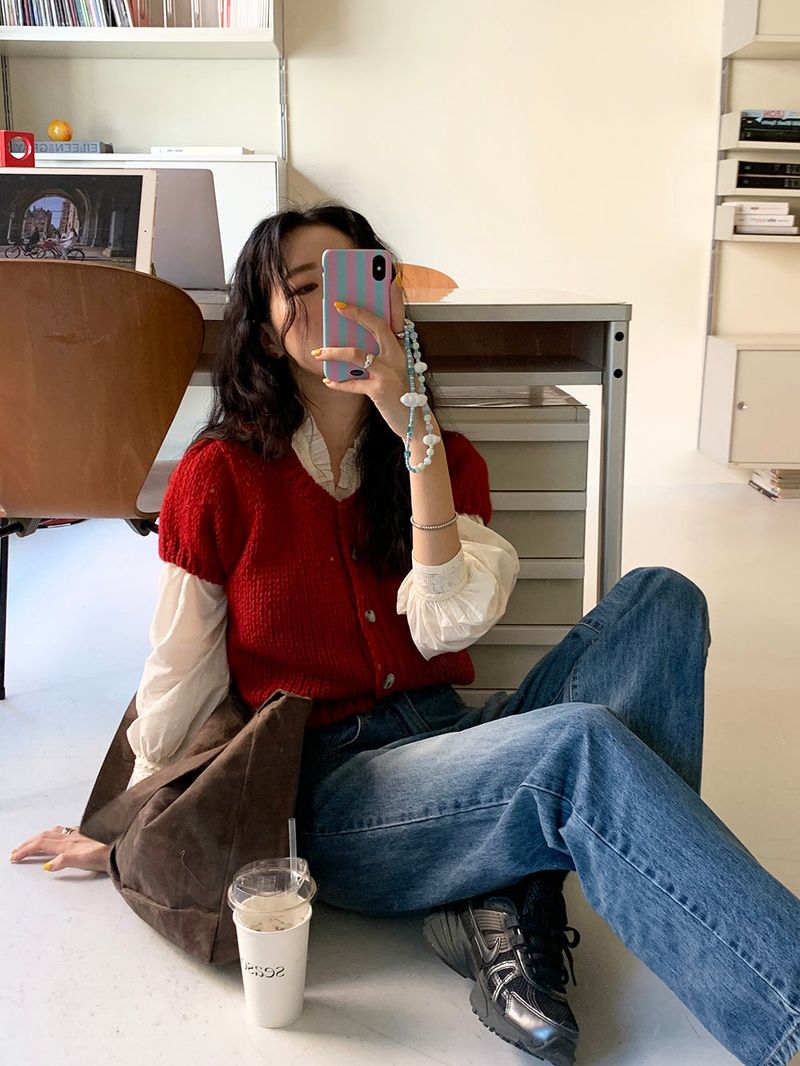 [MADE] LoHeart Puff Mini Cardigan