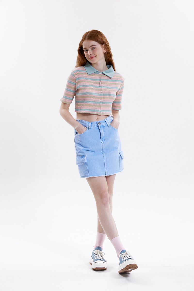 CARGO POCKET COLOR SKIRT