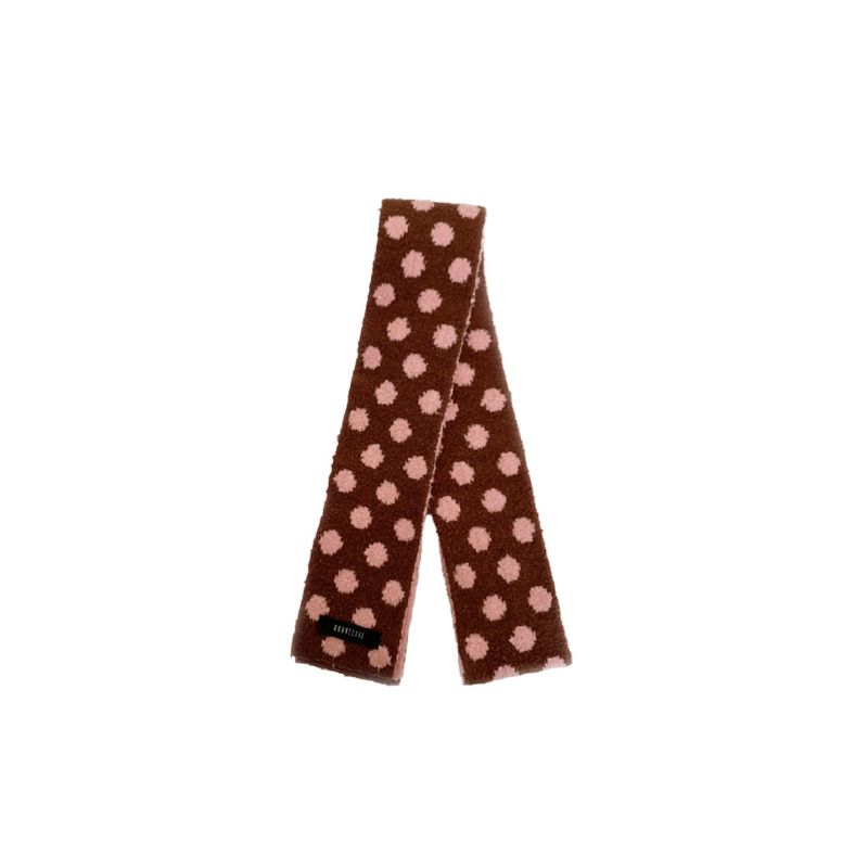KOOKEESEE（クキシ）の「DOT tow tone muffler (Pink/Brown)（Fashion Accessories）」