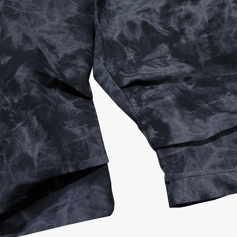 tiedye capri cargo shorts_black