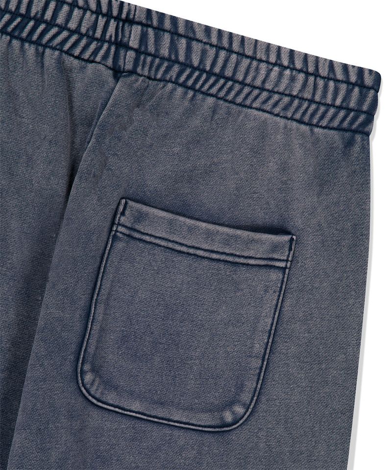 WASHED CUT OFF APPLIQUE SWEAT PANT